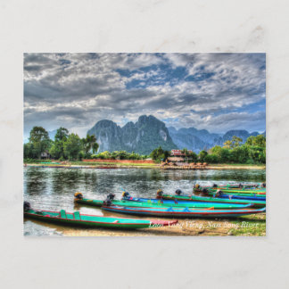 Laos, Vang Vieng, Nam Song River Postkarte