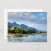 Laos, Vang Vieng Postkarte (Vorne/Hinten)