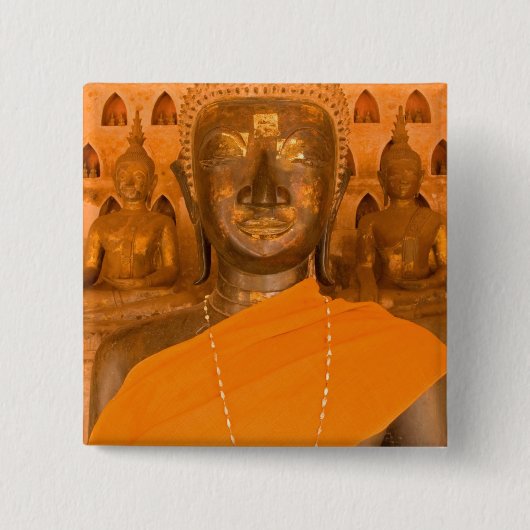 Laos, Vientiane, eines von 6840 Buddha-Bildern in Button (Vorderseite)