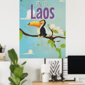 Laos Vintager Urlaub Poster (Heimbüro)