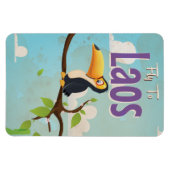 Laos Vintager Urlaub Poster Magnet (Horizontal)