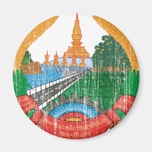 Laos-Wappen Magnet (Vorne)