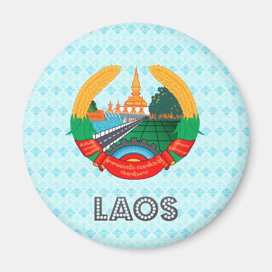 Laos-Wappen Magnet (Vorne)