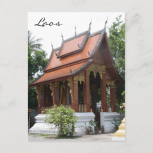 laos wat postkarte