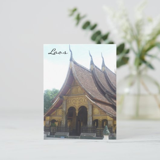 Laos-Waterdach Postkarte (Stehend Vorderseite)