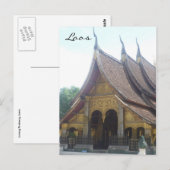 Laos-Waterdach Postkarte (Vorne/Hinten)