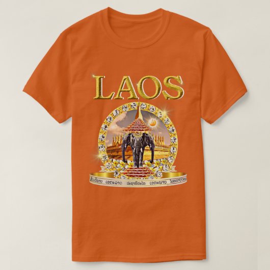 Laotian 3 Headed Elephant Erawan Buddhist Laos  T-Shirt (Design vorne)