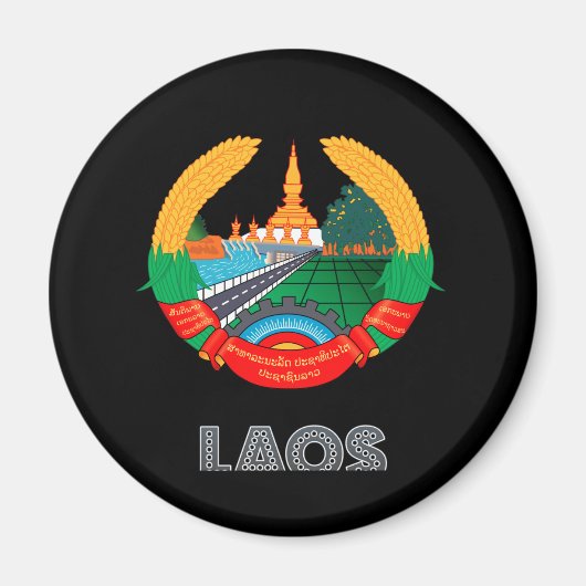 Laotian Emblem Magnet (Vorne)
