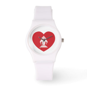 Laotian Erawan 3 Leitende Nophant Heart Flag Armbanduhr