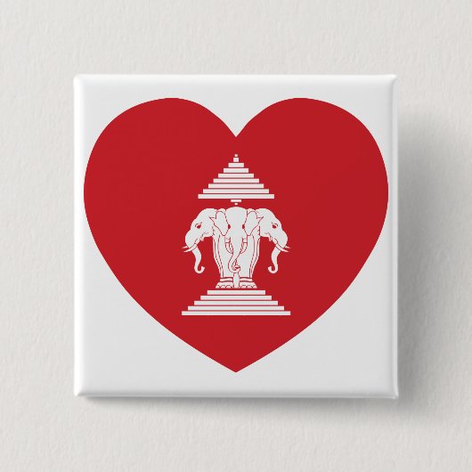 Laotian Erawan 3 Leitende Nophant Heart Flag Button (Vorderseite)