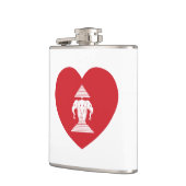 Laotian Erawan 3 Leitende Nophant Heart Flag Flachmann (Links)