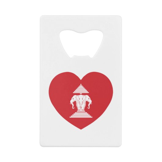 Laotian Erawan 3 Leitende Nophant Heart Flag Geldbeutel Flaschenöffner (Vorderseite)
