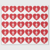 Laotian Erawan 3 Leitende Nophant Heart Flag Geschenkpapier (Flach)