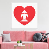 Laotian Erawan 3 Leitende Nophant Heart Flag Leinwanddruck (Insitu (Wohnzimmer))