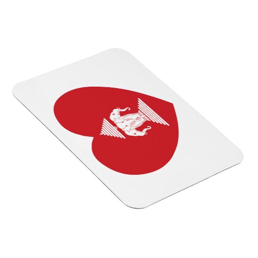 Laotian Erawan 3 Leitende Nophant Heart Flag Magnet (Rechte Seite)