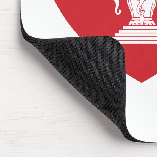 Laotian Erawan 3 Leitende Nophant Heart Flag Mousepad (Ecke)