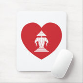 Laotian Erawan 3 Leitende Nophant Heart Flag Mousepad (Mit Mouse)