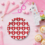 Laotian Erawan 3 Leitende Nophant Heart Flag Pappteller (Party)