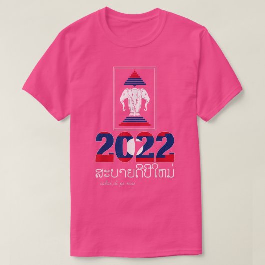 Laotian Happy Laos Neujahr 2022 Feierlichkeiten Ki T-Shirt (Design vorne)