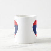 Laotian Heart Flag Kaffeetasse (Mittel)
