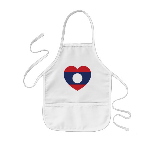Laotian Heart Flag Kinderschürze (Vorne)