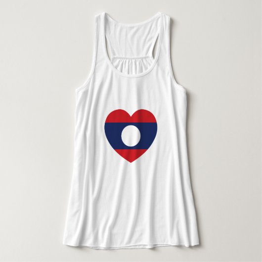 Laotian Heart Flag Tank Top (Design Vorderseite)