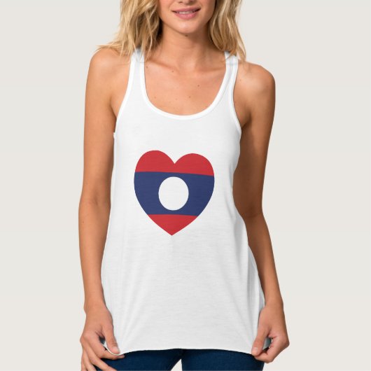 Laotian Heart Flag Tank Top (Vorderseite)
