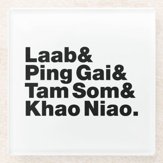 Laotian Street Food Glasuntersetzer (Vorderseite)