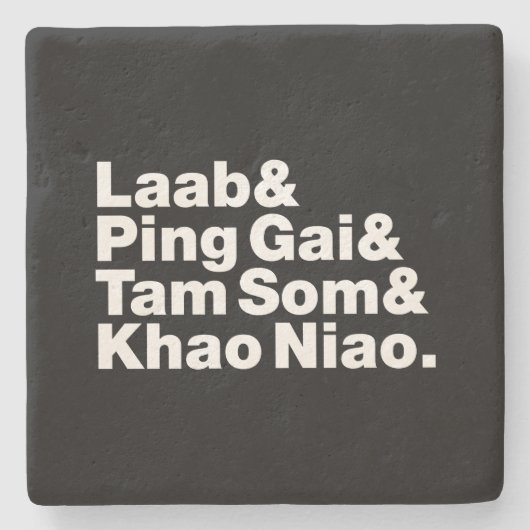 Laotian Street Food Steinuntersetzer (Vorderseite)