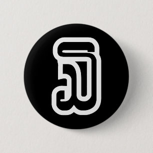 Laotisch / Laos Nummer Drei / 3 / ໓ (Sam) Laotisch Button