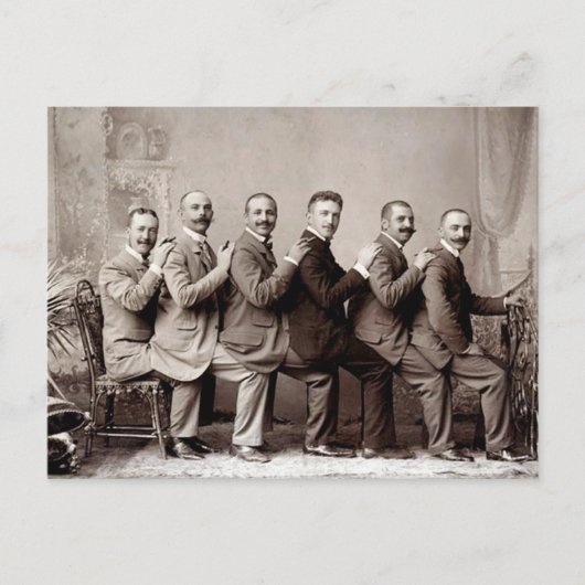 Lap-Dancing viktorianischer Herren Postkarte (Vorderseite)