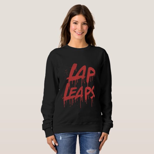 "Lap Leaps" - Einzigartige Frauen mit schlankem T Sweatshirt (Vorne ganz)
