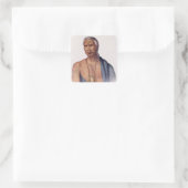 Lap-Pa-Win-Soe, ein Chief von Delaware Quadratischer Aufkleber (Tasche)