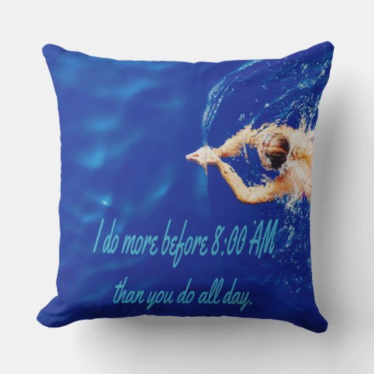 Lap Schwimmen Team Motivierend Inspiration Kissen (Vorderseite)