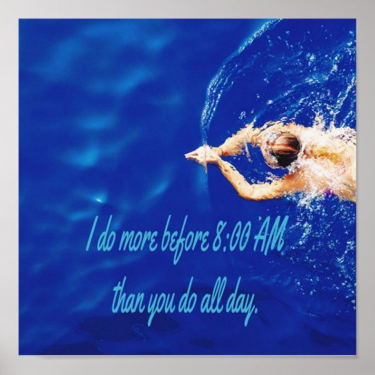 Lap Schwimmen Team Motivierend Inspiration Poster (Vorne)