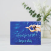 Lap Schwimmen Team Motivierend Inspiration Postkarte (Stehend Vorderseite)