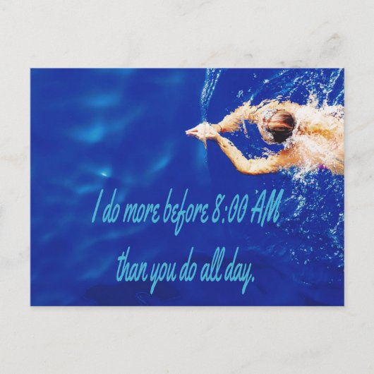 Lap Schwimmen Team Motivierend Inspiration Postkarte (Vorderseite)