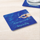 Lap Schwimmen Team Motivierend Inspiration Rechteckiger Pappuntersetzer (angewinkelt)