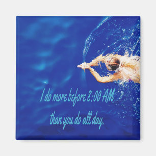 Lap Swimming Pool Team Motivierend Inspiration Magnet