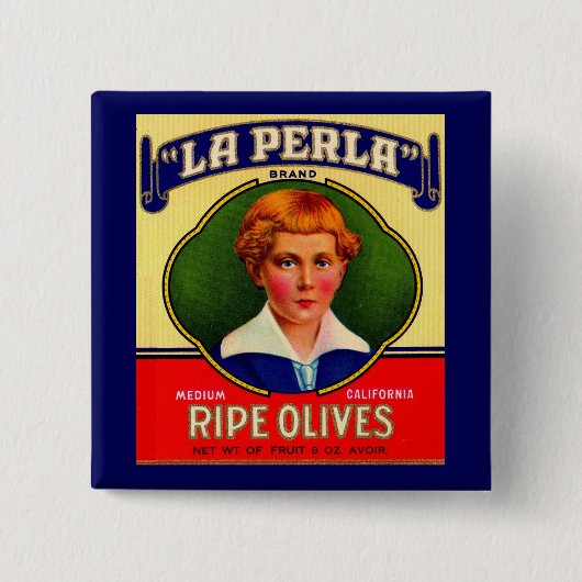 LaPerla-Oliven-Label der 1930er Button (Vorderseite)