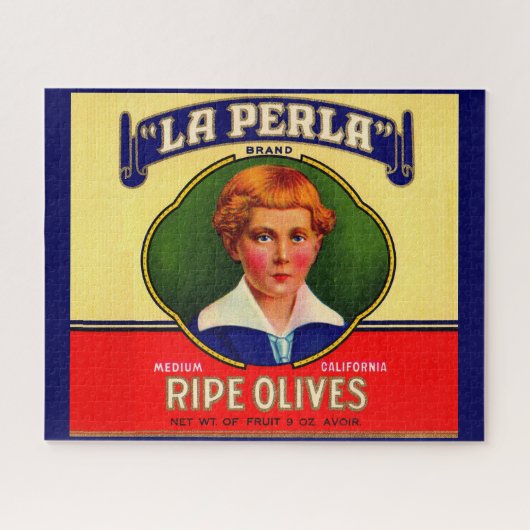 LaPerla-Oliven-Label der 1930er Puzzle (Horizontal)