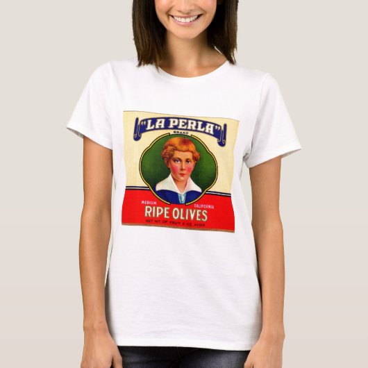 LaPerla-Oliven-Label der 1930er T-Shirt (Vorderseite)