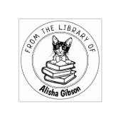 Laperm Cat, Buch aus der Bibliothek von Gummistempel (Prägung)