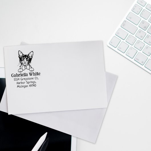 Laperm Cat Rücksendeadresse Pet Gummistempel