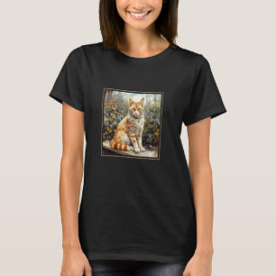 Laperm Katze Garten Blumen Malerei Haustier Mama P T-Shirt