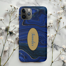 Lapis Blue Agate Wirbel Personalisiert Case-Mate iPhone Hülle