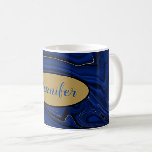 Lapis Blue Agate Wirbel Personalisiert Kaffeetasse