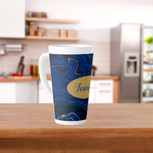 Lapis Blue Agate Wirbel Personalisiert Milchtasse