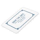 Lapis Blue Deko Chic Save the Date Magnet (Linke Seite)