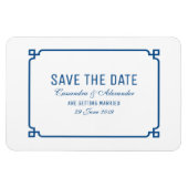 Lapis Blue Deko Chic Save the Date Magnet (Horizontal)